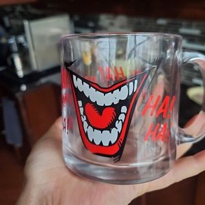 Joker glass mug DC